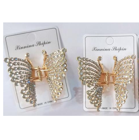 PIRANHA METAL MEDIA OURO C/ STRASS PEDRA PRECIOSA CHIC