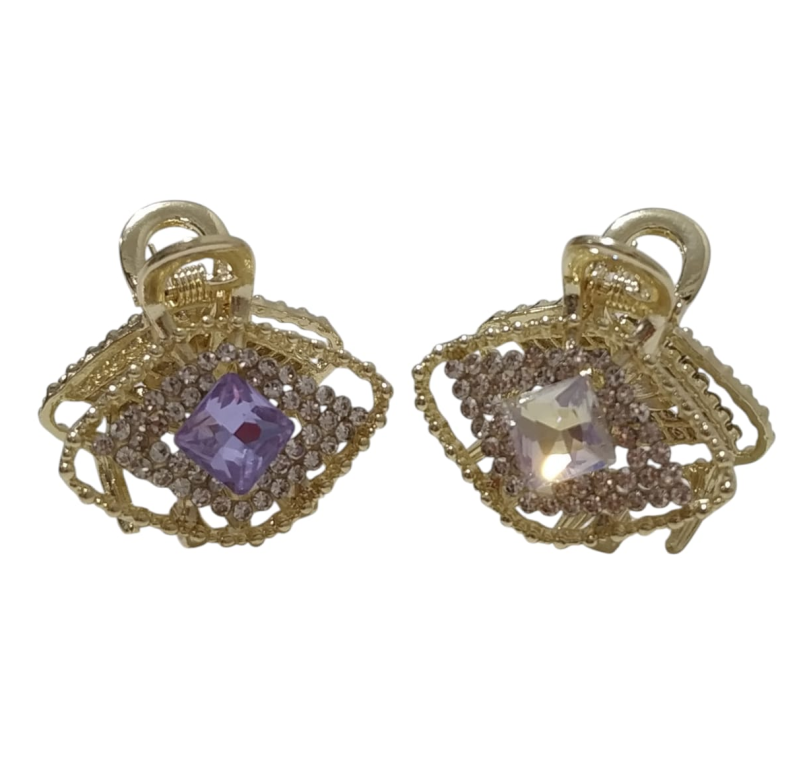 PIRANHA METAL PEQUENA OURO PEDRA PRECIOSA PCT C/12 CHIC