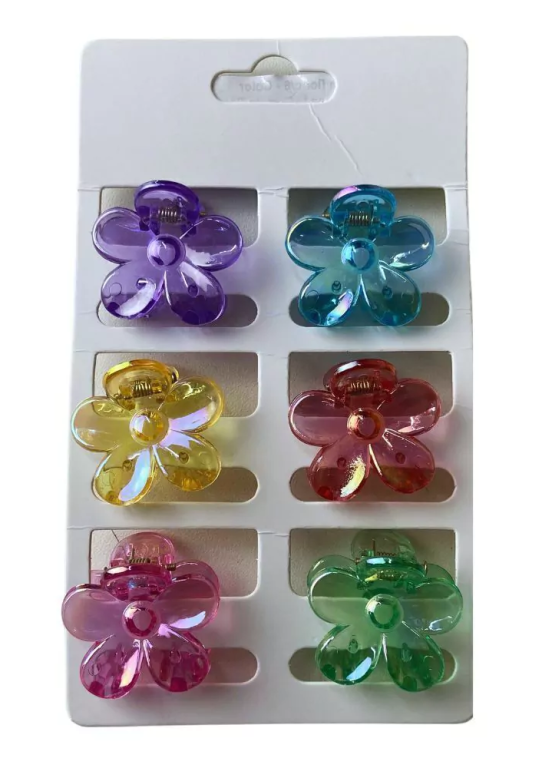 PIRANHA PLASTICA MINI FLOR C/6 CORES CHIC