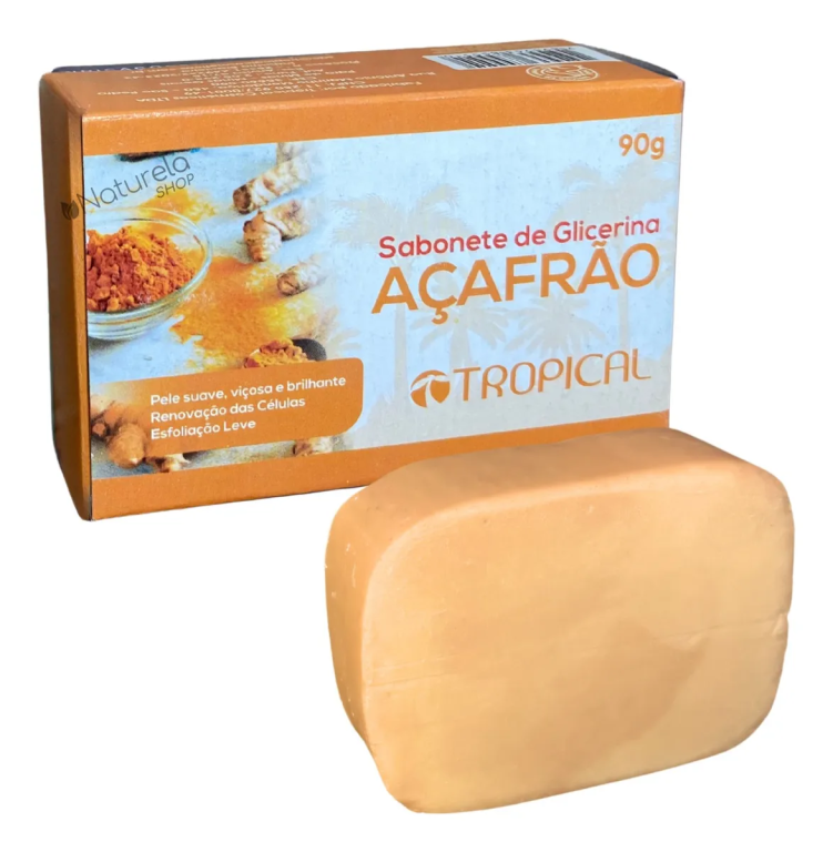 SABONETE GLICERINADO ACAFRAO 90G TROPICAL