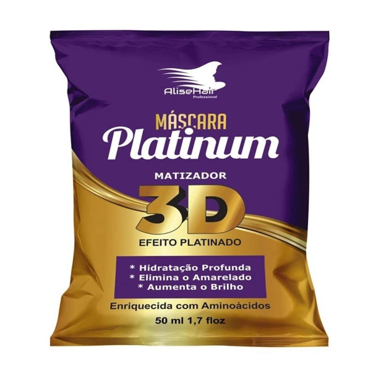 -MASCARA PLATINUM MATIZADOR 3D SACHE 50ML ALISEHAIR