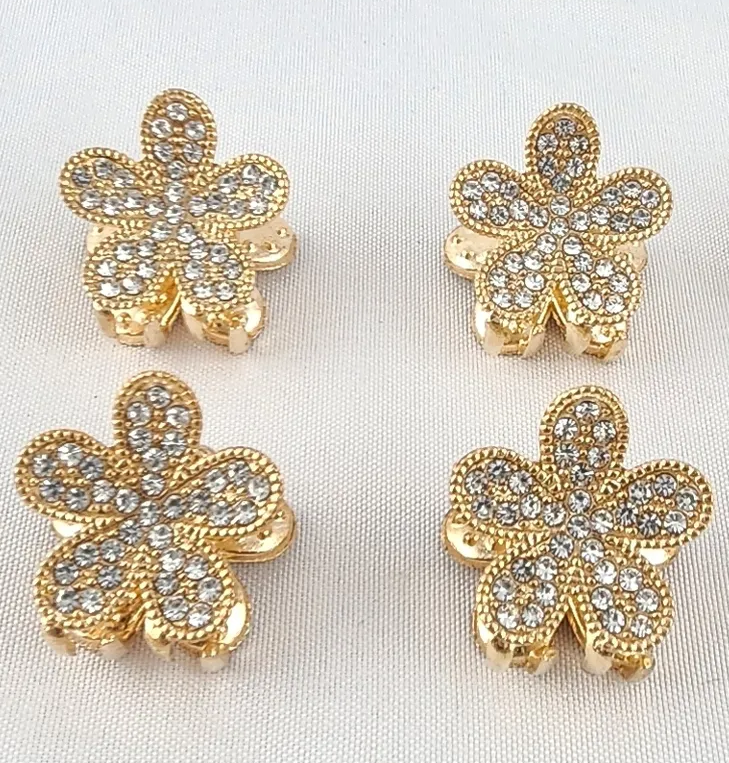 PIRANHA METAL MEDIA OURO FLOR C/ STRASS PCT C/12 CHIC