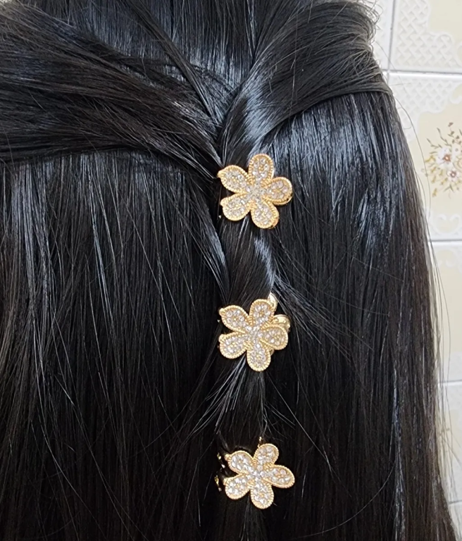 PIRANHA METAL MEDIA OURO FLOR C/ STRASS PCT C/12 CHIC