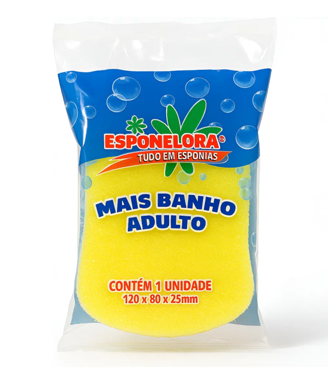 ESPONJA DE BANHO ADULTO MAIS BANHO ESPONFLORA