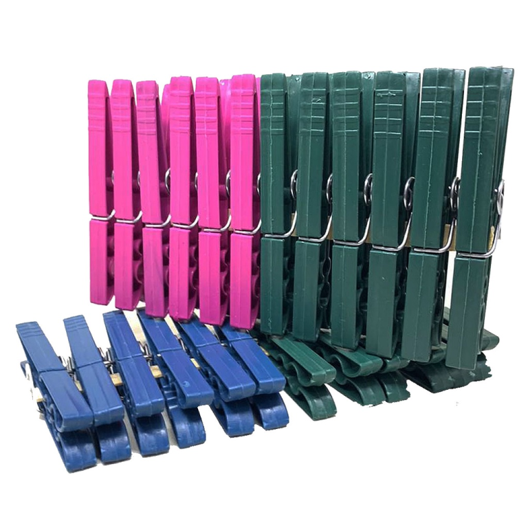 PRENDEDOR DE ROUPAS DE PLASTICO C/12 ESPONFLORA