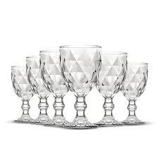 CONJ TAÇA DIAMOND 340ML VIDRO CONJUNTO 6UN GAMMA