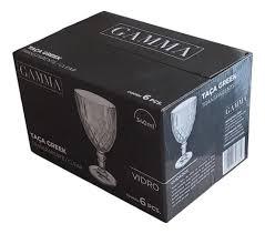 CONJ TAÇA DIAMOND 340ML VIDRO CONJUNTO 6UN GAMMA
