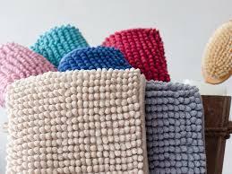 TAPETE POPCORN BOLINHA AQUA BLUE 38X58