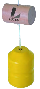 PRUMO CILINDRICO 500G ACO PINTADO C/ GUIA MAD. 48/6