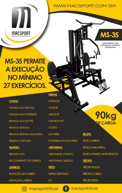 Estação com Leg Horizontal (90KG)