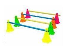 KIT AGILIDADE CONE FURADOS C/8 PCS + 4 BARREIAS