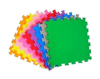 TATAME DE EVA 40MM - BICOLOR - (VERMELHO E AZUL) 1X1 - 40mm