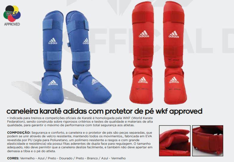 CANELEIRA DE KARATE ADIDAS WKF - AZUL
