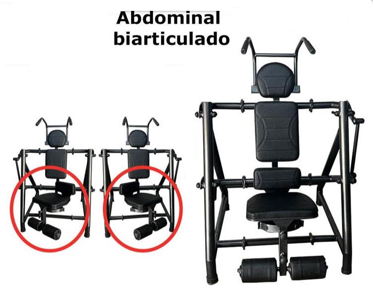 Abdominal Biarticulado ( Equipamento Desmontavel carga 75kg