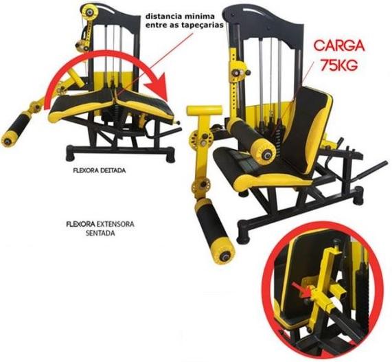 FLEXO DEITADA FLEXORA EXTENSORA 3X1