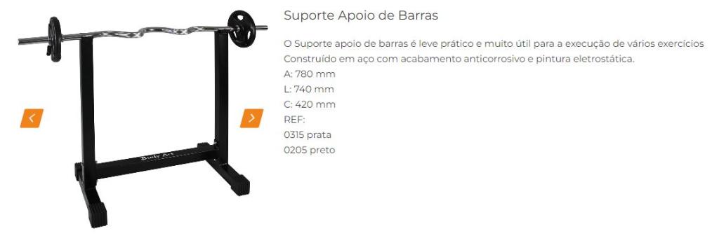 SUPORTE APOIO DE BARRAS