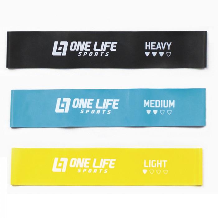 KIT MINI BAND EM LATEX ONE LIFE - LEVE/MEDIO/FORTE