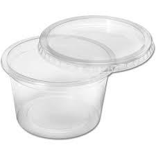 POTE PLÁSTICO PP REDONDO 175ML. C/TAMPA.