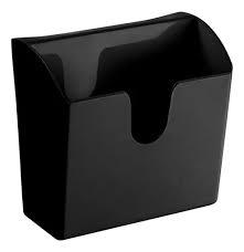 PORTA GUARDANAPO PLÁSTICO SLIM. (PRETO).