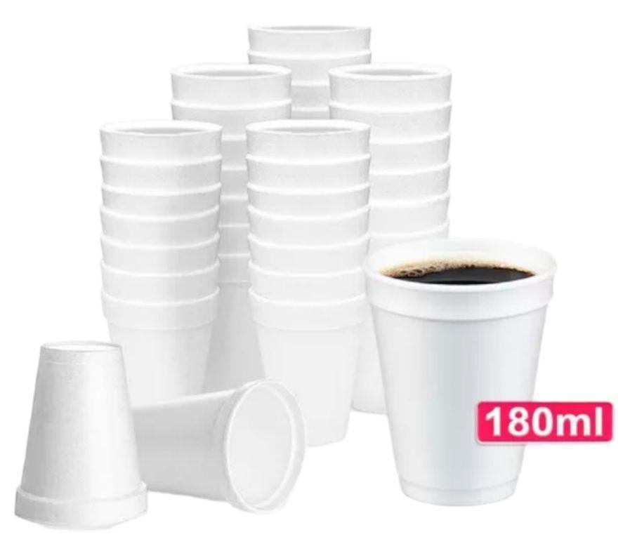 COPO TÉRMICO ISOPOR. 180ML. (PCT).
