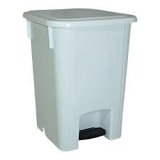 LIXEIRA C/PEDAL BRANCA. 15L. (ENCOMENDA).