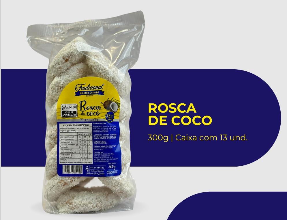 Biscoito Tradicional Rosca de coco 300g