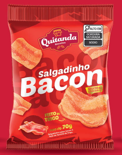 Salgadinho De Bacon 70g Laminado Fd 15un