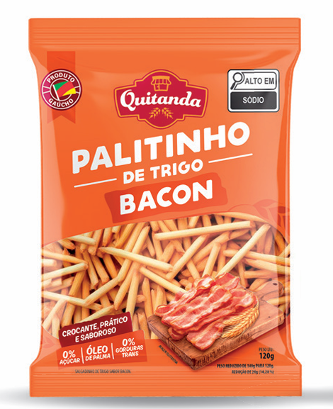 Salgadinho de trigo Bacon 120g