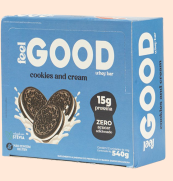 FEEL GOOD BARRA DE PROTEINA CREAM 12X45G