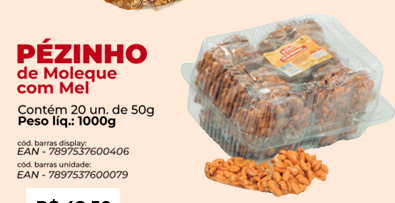 PEZINHO DE MOLEQUE COM MEL 20X50G