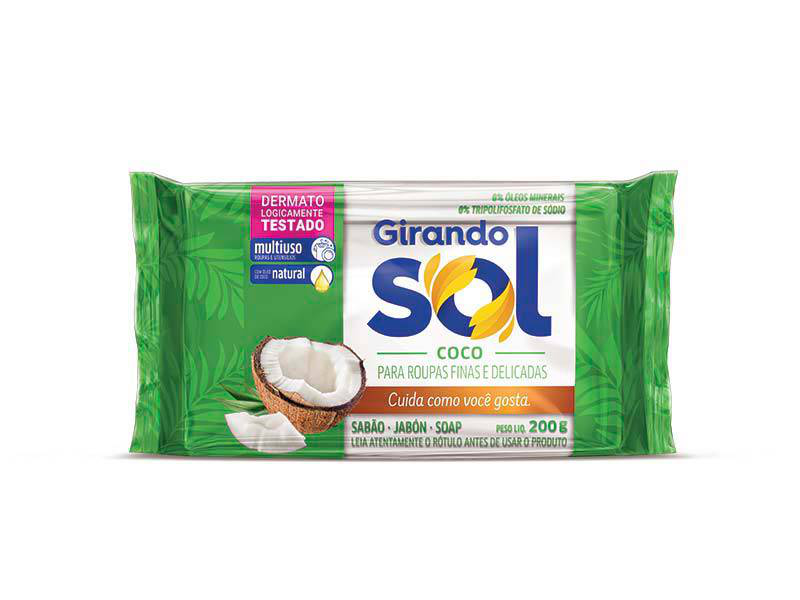 Sabao Barra Girando Sol Coco 180g