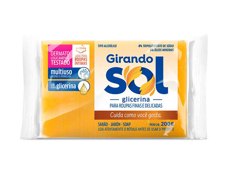 Sabao Barra Girando Sol Glicerina 200g