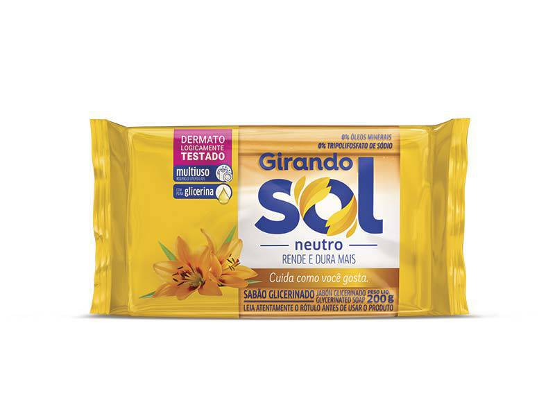 Sabao Barra Girando Sol Neutro 180g
