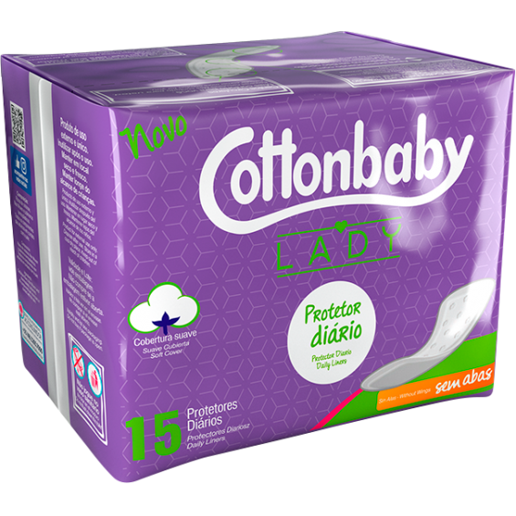 Abs Intimo Cottonbaby Prot Diario Com Abas C/15 12x1