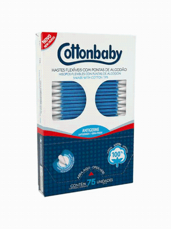 Hastes Flexiveis Cottonbaby C/75 12x1