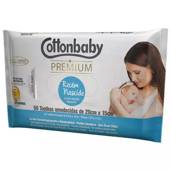 Toalha Umed Cottonbaby Rescem Nascido C/50