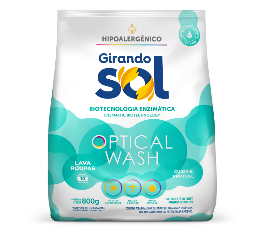 Sabao Po Girando Sol Hipoalergico 800g