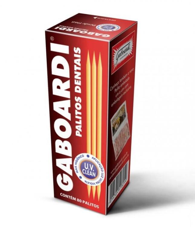 Palito de Dente Gaboardi Madeira 25x80