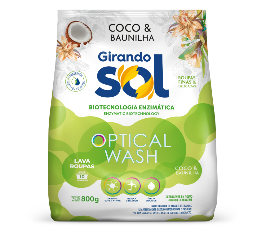 Sabao Po Girando Sol Coco Baunilha 800g