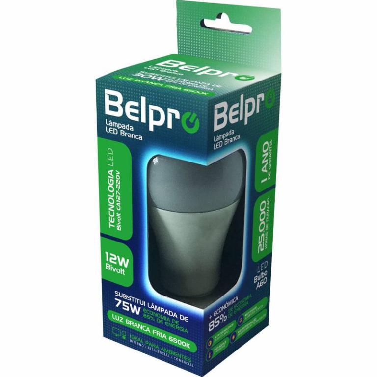 Lampada Belpro Led Luz Branca 12W