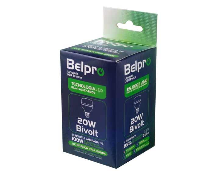 Lampada Belpro Led Luz Branca 20W