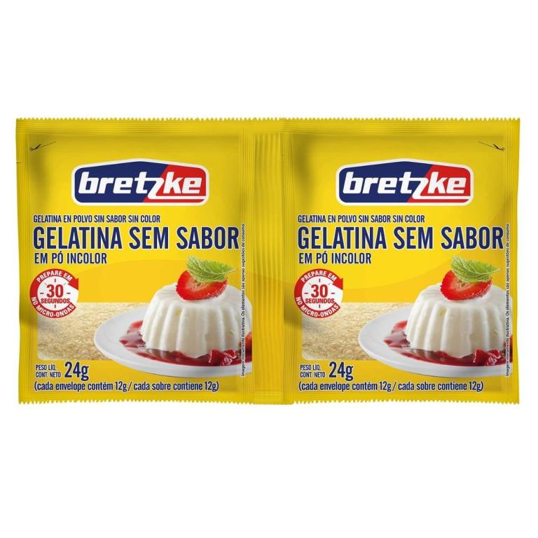 Gelatina Neutra Sem Sabor Bretzke 2x12g