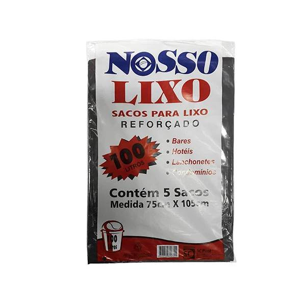 Saco Lixo Plastlar Nosso Lixo (almof) 100L C/5
