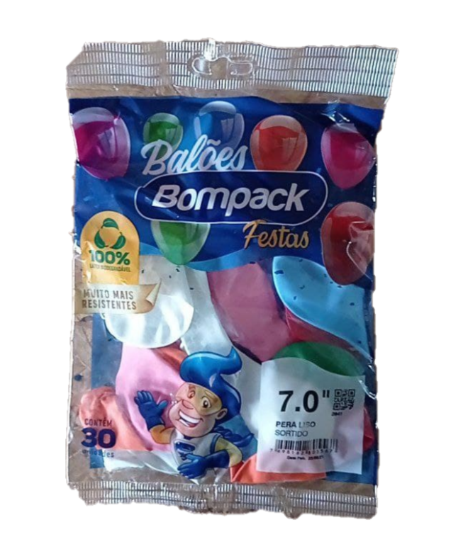 Balao Bompack Liso N 6.5 Sortido c/30