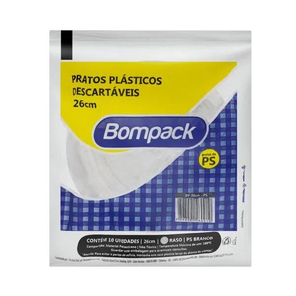 Prato Descart Bompack Branco 10x26cm