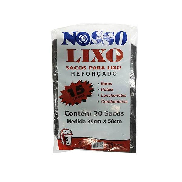 Saco Lixo Plastlar Nosso Lixo (Almof) 15L c/20