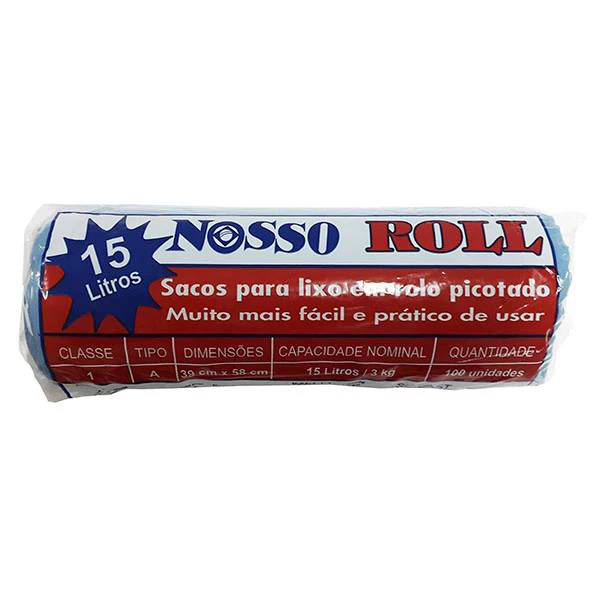 Saco Lixo Plastlar Nosso Roll (Rolo) 15L c/100