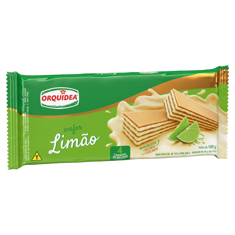 Bisc Wafer Orquidea Limao 100g
