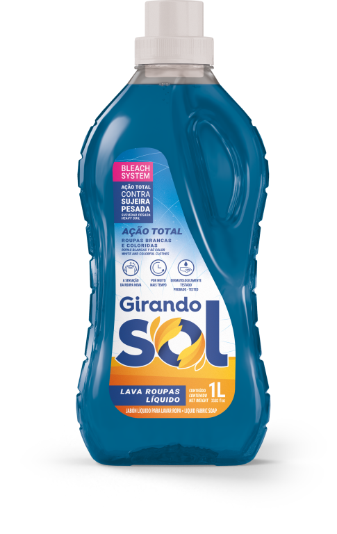 Lava Roupas Liq Girando Sol Acao Total 1Lt