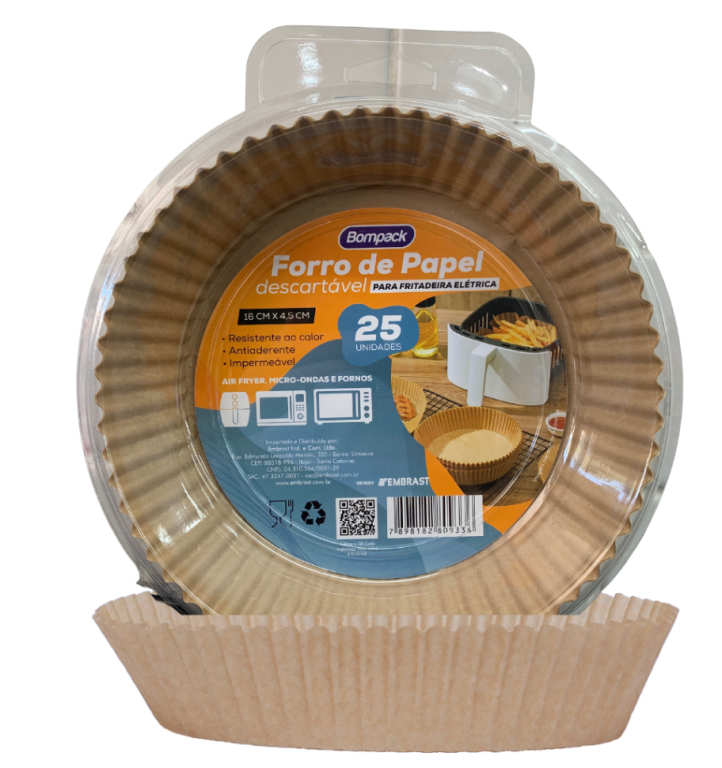 Forro de Papel Bompack Air-fryer Redon 16x4,5 C/25